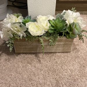 Faux flower arrangement-Farm house style